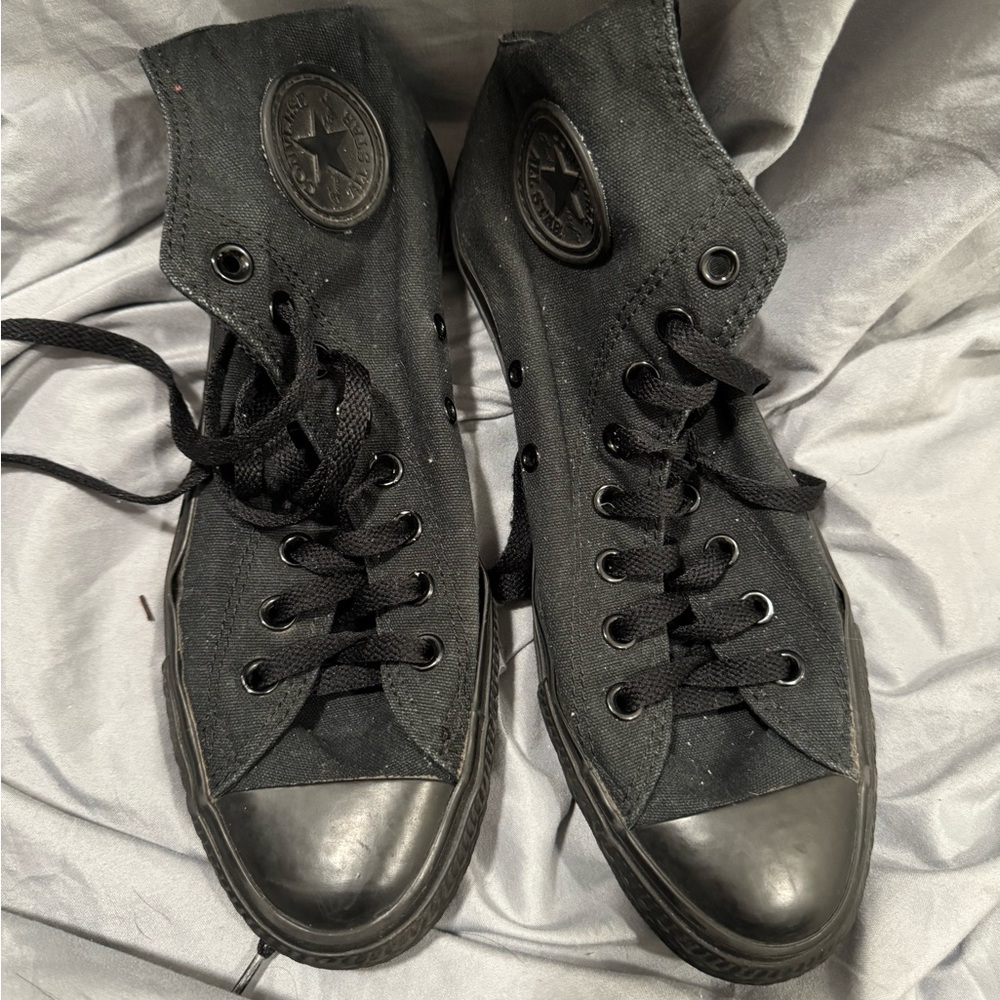 All Black High-Top All Star Converse - image 5